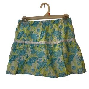 Lilly Pulitzer Skirt Sz 10 Mini White‎ Label Seashell Crab Print
